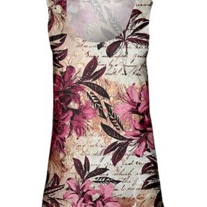 Gorgeous soft floral pink tank top